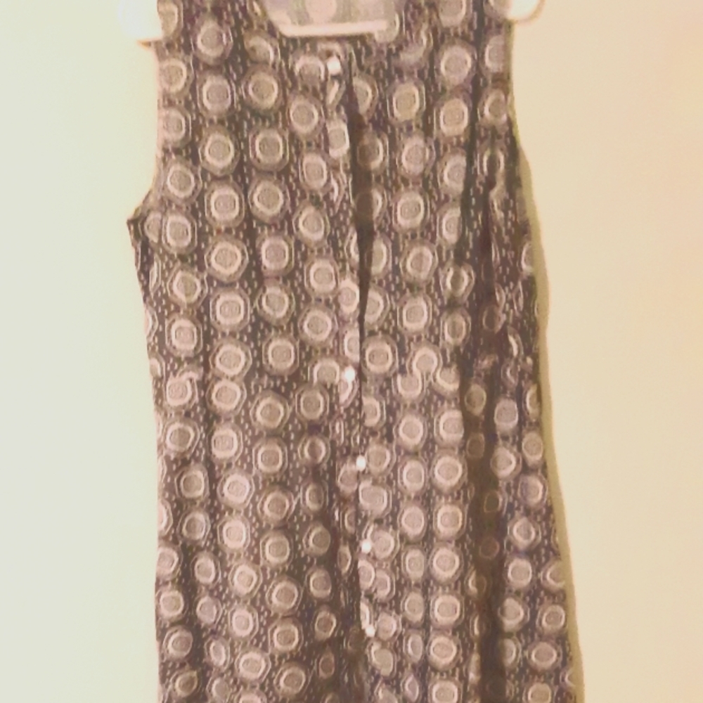 long tank dress, button up the front, cotton